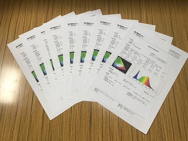 灯具检测报告结果