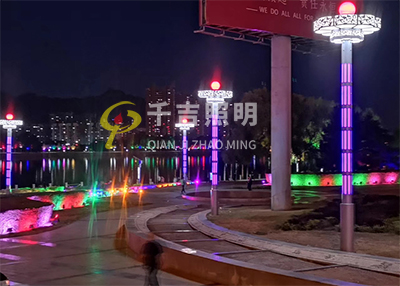 湖北省襄阳市广场大型景观灯工程案例